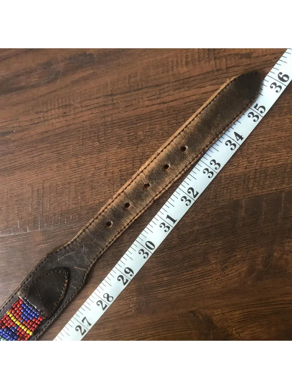 VTG 90s Western Beaded Belt Native American Style Silver Creek Cowgirl Rodeo